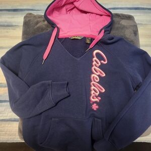 Cabelas V neck hoodie